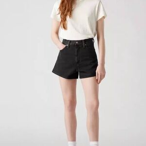Levi's Black High Waist Denim Shorts